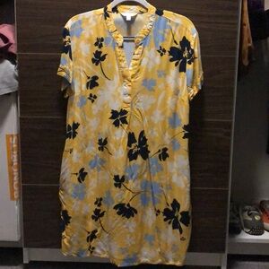 Tropical Print Shirtdress